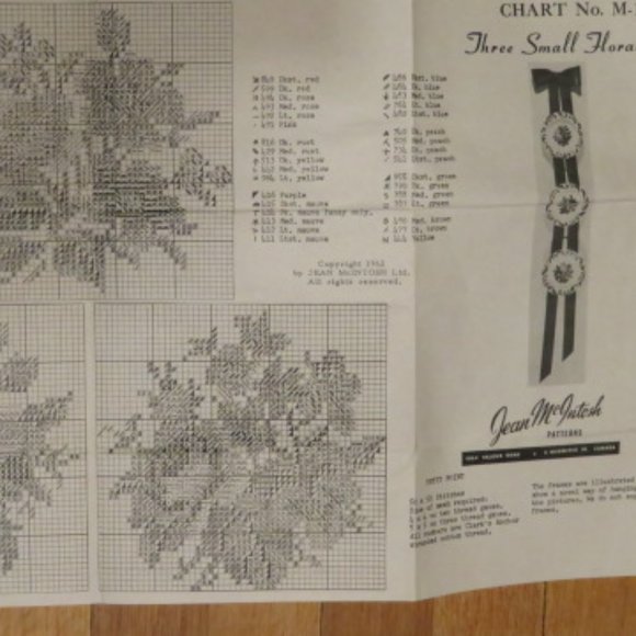 Jean McINTOSH Three Small FLORALS Petit Point Kit M-172 (#911) - Picture 4 of 7